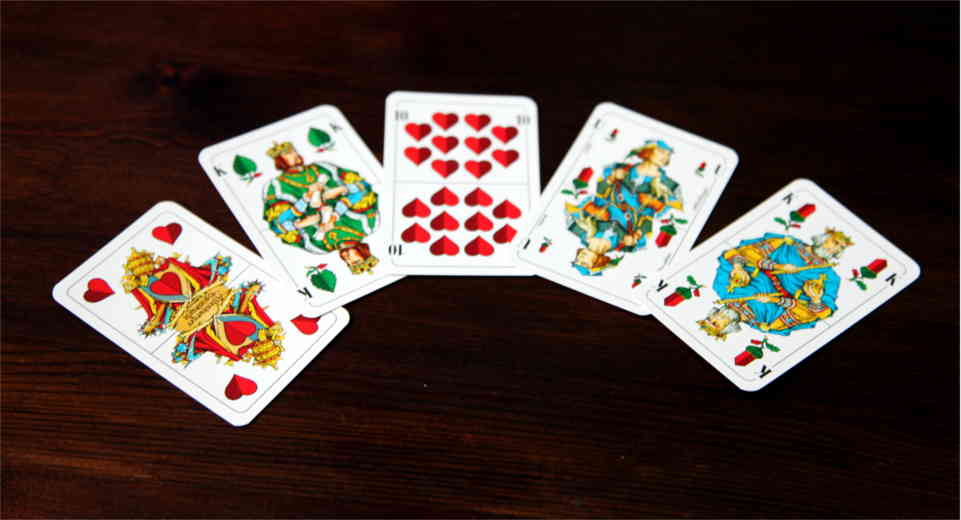 Kartenspiel Watten Bestechendes Teamspiel Mit Geheim Codes Anleitung Das Kartenspiel watten spielt man mit deutschen Blatt
