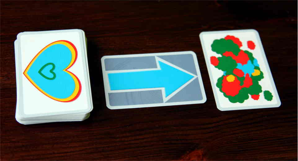 Kartenspiel Illusion Wieviel Rot Gelb Gr N Amp Blau Siehst Du Rezension Beim Kartenspiel Illusion zeigt der Pfeil die Farbe an
