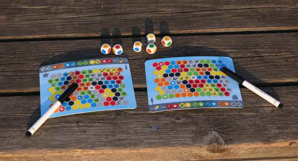 W Rfelland Das Strategische W Rfelwettrennen Rezension Würfelland-Tafeln ausgefüllt