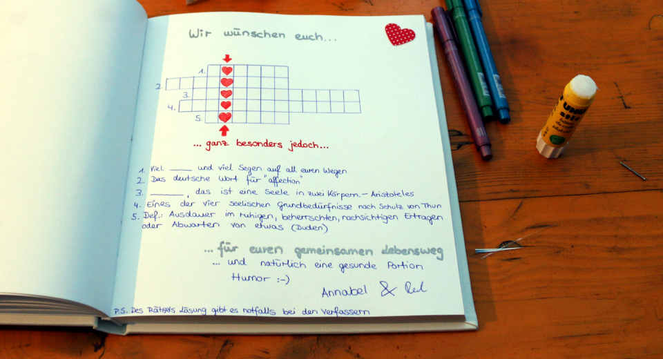 Diy Wedding Guest Book Ideas For A Unique Lasting Memory A crossword puzzle is a creative DIY guestbook idea for an entry