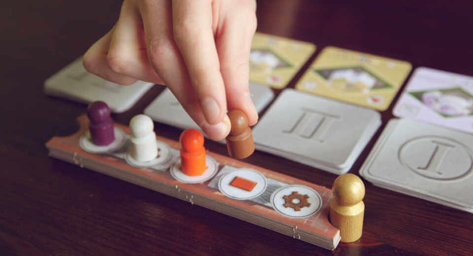 Brettspiel City Of Rome Stadtplanung In Der Antike Rezension Brettspiel City of Rome - Setzen auf dem Aktionsstreifen