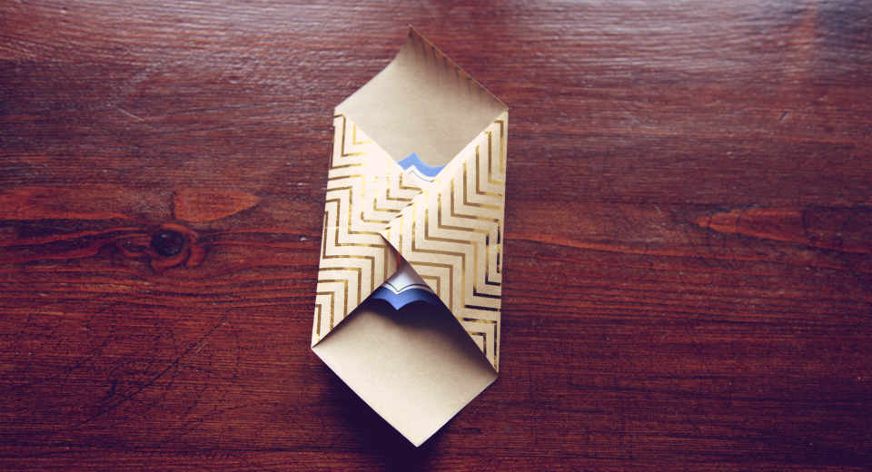 Kuvert basteln - Schritt 2