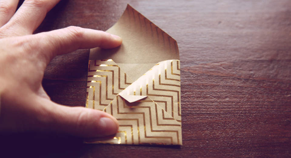 Kuvert basteln - Schritt 4