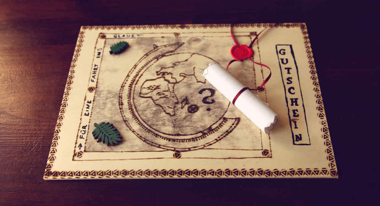 How To Make A Travel Voucher With The Branding Iron Tutorial How to make a travel voucher for a trip with a branding iron on a wooden board