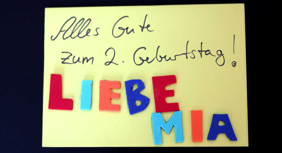 Pop Up Karte Mit Tiermotiv Basteln Kreativer Gru Zum 2 Geburtstag Schriftzug aus plastischen Moosgummibuchstaben