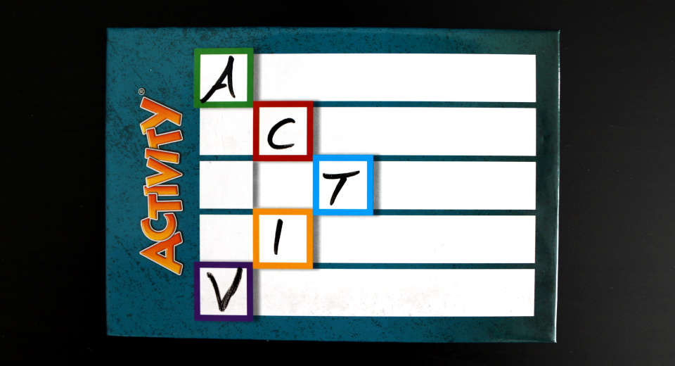 Finde 5 Begriffe, die das Schema im Bild erfüllen