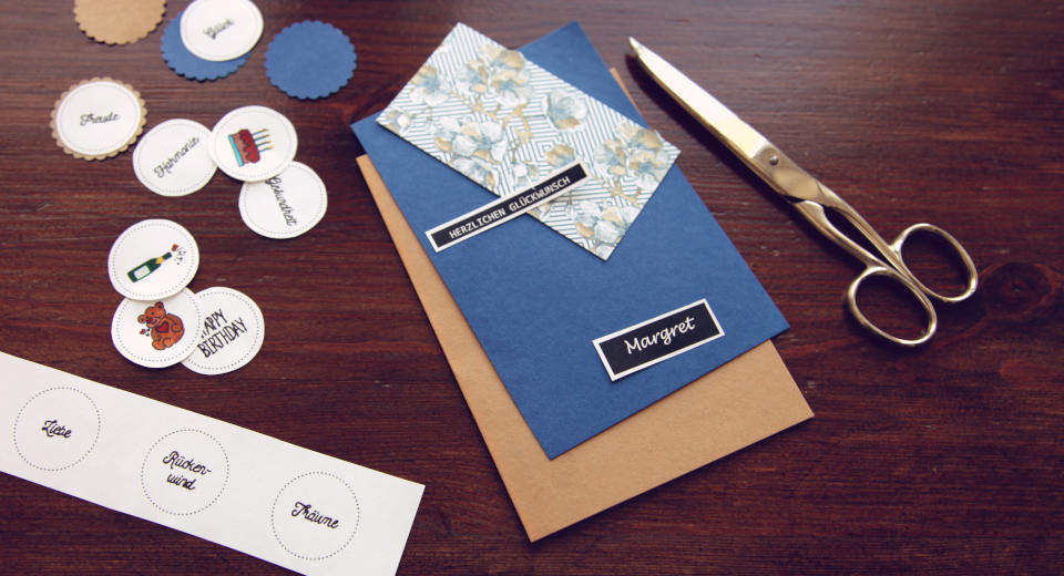 Handmade Birthday Card With Warm Wishes How To Make It Tutorial Craft materials for a handmade birthday card