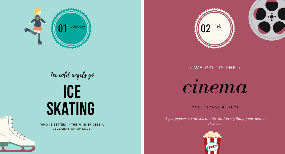 A Year Of Dates In A Box With Free Templates Tutorial Templates for a year of dates in a box as vouchers