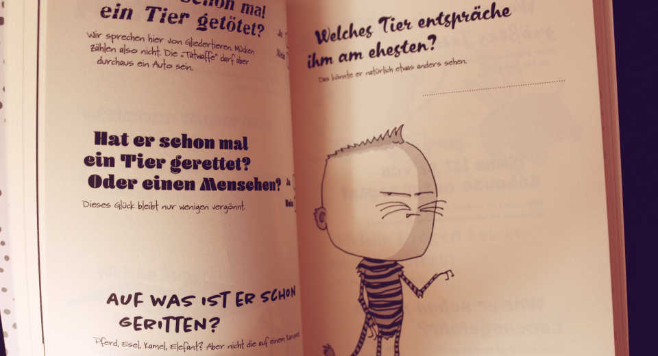 Das Eintragbuch F R Paare Quot 150 Fragen F R Paare Alles Was Ihr Voneinander Wissen Solltet Quot Rezension Fragen rund ums Thema Tiere im EIntragbuch 150 Fragen für Paare