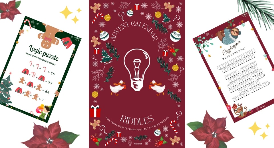 Advent Calendar Puzzle Free advent calendar puzzles for adults in different levels of difficulty