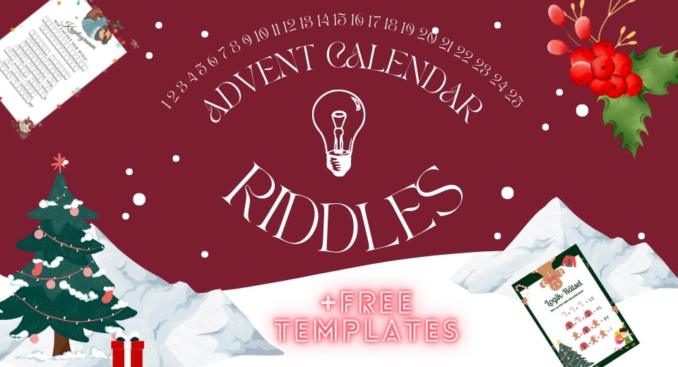 The best advent calendar riddles for adults printable