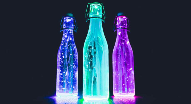 Let 039 S Glow Tauche Ein In Das Leuchtende Abenteuer Einer Schwarzlicht Party "Auf einer Schwarzlicht-Party kann selbst das Essen, sowie Besteck, Gläser und Flaschen leuchten!"