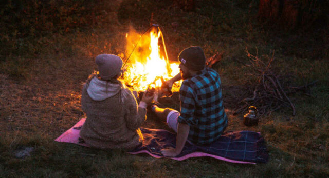 Campfire Romance A Glowing Passion That Ignites Hearts Not Only On Valentine S Day "Part of the campfire romance is to toast to it properly."