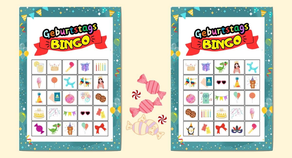 Geburtstagsbingo F R Kinder Mit 4 Lustigen Spiel Varianten Kostenloses Geburtstagsbingo zum ausdrucken mit 5 Bingokarten und Ziehkärtchen