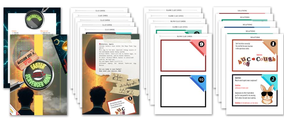 Easter scavenger hunt for ages 8 and up – Here's what you get