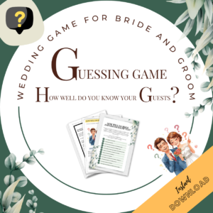 Wedding Trivia Game “How Well Do You Know Your Guests?” - Product Image